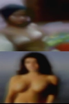 Nude woman cleaning